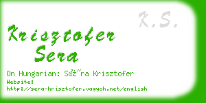 krisztofer sera business card